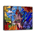 Beauty Stained Glass Castle Building Canvas 10  x 8  (Stretched)