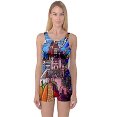 One Piece Boyleg Swimsuit 