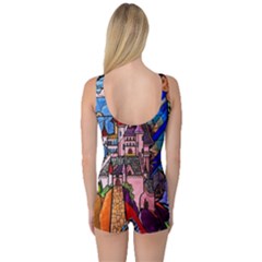 One Piece Boyleg Swimsuit 