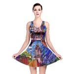 Beauty Stained Glass Castle Building Reversible Skater Dress