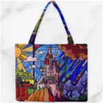 Beauty Stained Glass Castle Building Mini Tote Bag