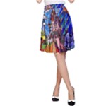 Beauty Stained Glass Castle Building A-Line Skirt