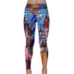 Beauty Stained Glass Castle Building Classic Yoga Leggings