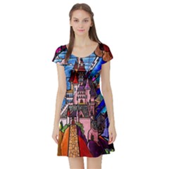 Short Sleeve Skater Dress Front