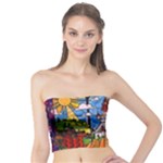 Beauty Stained Glass Castle Building Tube Top