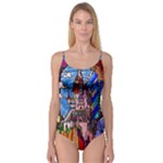 Beauty Stained Glass Castle Building Camisole Leotard 