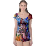 Beauty Stained Glass Castle Building Boyleg Leotard 