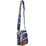 Beauty Stained Glass Castle Building Shoulder Strap Belt Bag