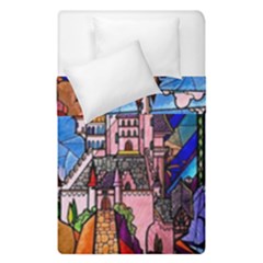 Beauty Stained Glass Castle Building Duvet Cover Double Side (Single Size) from ArtsNow.com