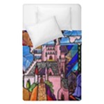 Beauty Stained Glass Castle Building Duvet Cover Double Side (Single Size)