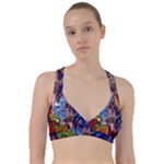 Beauty Stained Glass Castle Building Sweetheart Sports Bra