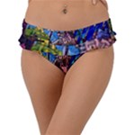 Beauty Stained Glass Castle Building Frill Bikini Bottoms