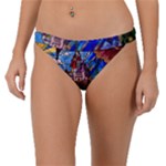 Beauty Stained Glass Castle Building Band Bikini Bottoms