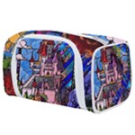 Beauty Stained Glass Castle Building Toiletries Pouch