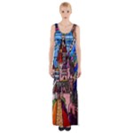 Beauty Stained Glass Castle Building Thigh Split Maxi Dress