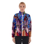 Beauty Stained Glass Castle Building Women s Bomber Jacket