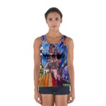 Beauty Stained Glass Castle Building Sport Tank Top 