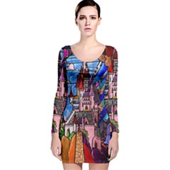 Long Sleeve Velvet Bodycon Dress 