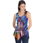Beauty Stained Glass Castle Building Sleeveless Tunic
