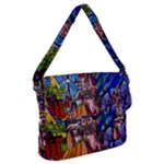 Beauty Stained Glass Castle Building Buckle Messenger Bag
