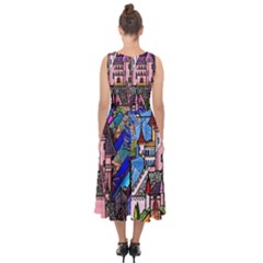 Midi Tie-Back Chiffon Dress 