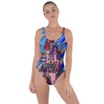 Beauty Stained Glass Castle Building Bring Sexy Back Swimsuit