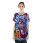 Beauty Stained Glass Castle Building Skirt Hem Sports Top