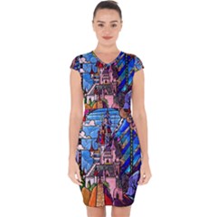Capsleeve Drawstring Dress  