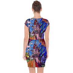Capsleeve Drawstring Dress  