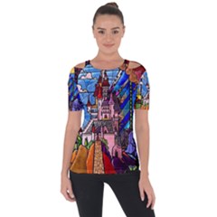 Shoulder Cut Out Short Sleeve Top 