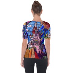 Shoulder Cut Out Short Sleeve Top 