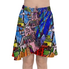 Chiffon Wrap Front Skirt 