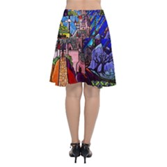Chiffon Wrap Front Skirt 