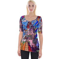 Wide Neckline T-Shirt 