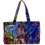 Beauty Stained Glass Castle Building Canvas Work Bag