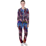 Beauty Stained Glass Castle Building Casual Jacket and Pants Set