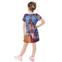 Kids  Short Sleeve Velvet Dress 