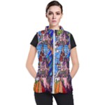 Beauty Stained Glass Castle Building Women s Puffer Vest