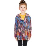 Beauty Stained Glass Castle Building Kids  Double Breasted Button Coat