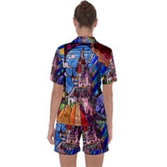 Satin Short Sleeve Pajamas Set 