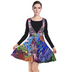 Plunge Pinafore Dress 