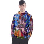 Beauty Stained Glass Castle Building Men s Pullover Hoodie