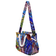 Rope Handles Shoulder Strap Bag 