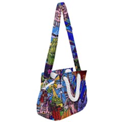 Rope Handles Shoulder Strap Bag 