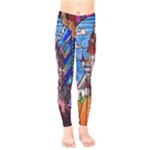 Beauty Stained Glass Castle Building Kids  Leggings