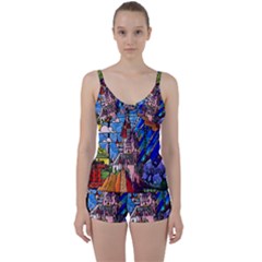 Tie Front Two Piece Tankini 