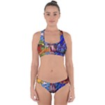 Beauty Stained Glass Castle Building Cross Back Hipster Bikini Set
