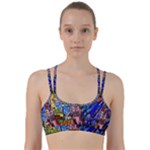 Beauty Stained Glass Castle Building Line Them Up Sports Bra