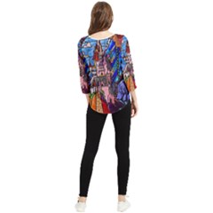 Chiffon Quarter Sleeve Blouse 