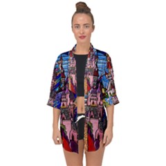 Open Front Chiffon Kimono 